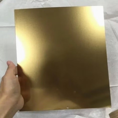 Màu vàng vàng gương số 4 Ba 304 316 430 Stainless Steel Plate trang trí